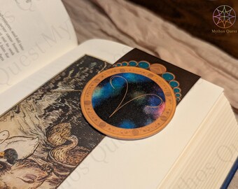 Aries Zodiac Bookmark: Handmade Magnetic Bookmark with Birthstone