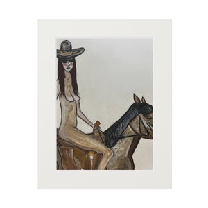 Bareback Cowgirl Fine Art Print