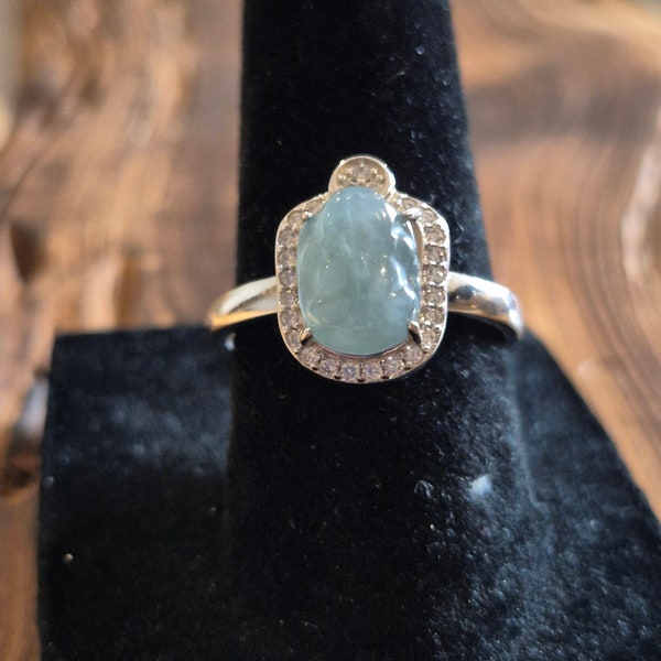 Natural type A icy blue pi xiu Jadeite Jade ring