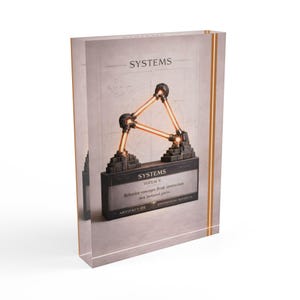 システム思考トーテム | エンジニアリングマインドセット装飾、アクリルブロックアート