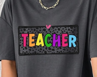 Teacher Tee: Colorful Educator Gift, Cotton Unisex Shirt