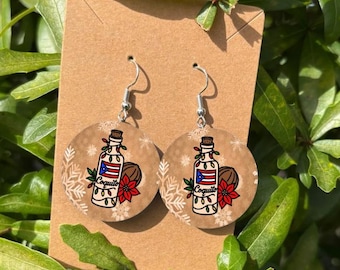 Puerto Rico Coquito Earrings: Cultural Sublimation Jewelry