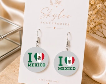 Mexico Teardrop Earrings: Cultural Pride Jewelry, Handmade earrings