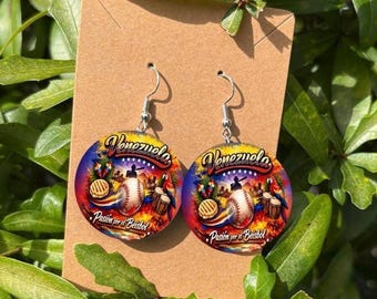 Venezuela Teardrop Earrings: Cultural Pride Jewelry, Handmade earrings
