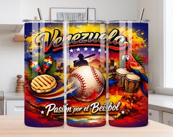Venezuela baseball tumbler:  sublimation design, cultural cup