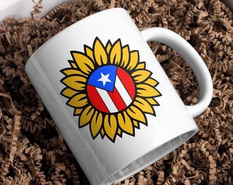 Sunflower Puerto Rico coffee cup