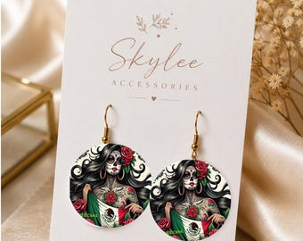 Mexico Teardrop Earrings: Cultural Pride Jewelry, Handmade earrings