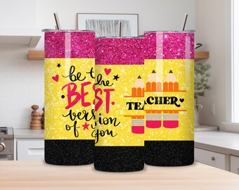 Teacher Tumbler 20 oz, Teacher Appreciation Gift, Gift for Teacher, Best Teacher Ever, End of Year Teacher Gift, Teacher Cup