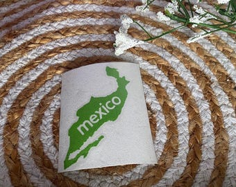 Colombia and Mexico  Decals, waterproof decal, country map.