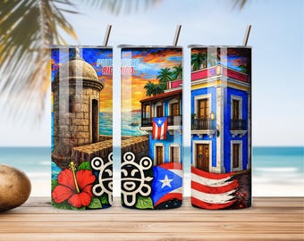 Puerto Rico El Viejo San Juan Tumbler: Boricua Pride, 20oz Travel Mug