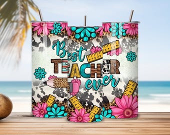 Personalized Teacher Tumbler: 20oz Custom Name Gift