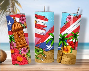 Puerto Rico Flag Tumbler: Boricua Pride 20oz