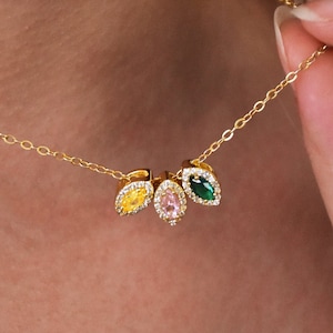 Personalisierte Birthstone Charms, Birthstone Halskette, Birthstone Geschenk, bedeutungsvolle Geschenke für Mutter, Geschenk für sie, Geburtstagsgeschenk, Weihnachtsgeschenk