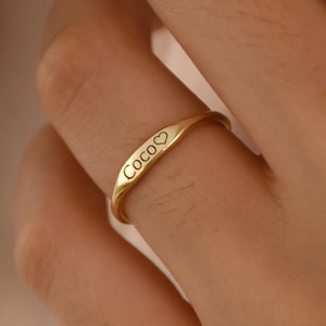 Custom Skinny Name Ring • Dainty Name Ring • Custom Delicate Name Ring • Baby Name Mom Gift • Message Ring•Bridesmaids Gift•Anniversary Gift