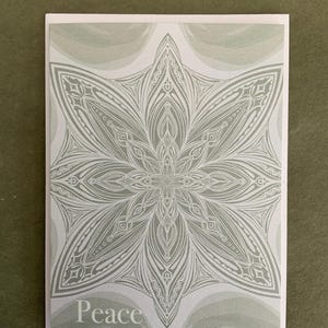 Cartão de saudação de floco de neve da paz