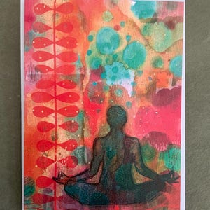 Cartão de felicitações de meditação