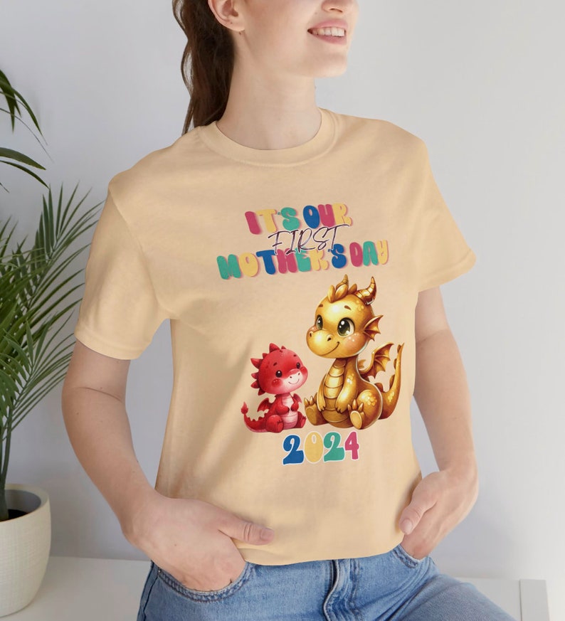 2024 Mommy and Me Set, First Mother's day gift, dragon baby matching shirt, baby shirt, mom Tshirt, new born, dragon year, teeshirt mama image 7