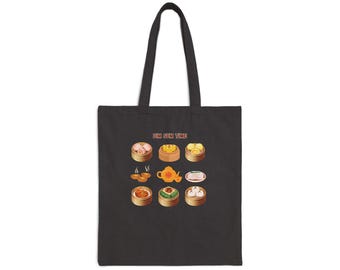 The Food I Like Chinese Dim Sum Cotton Canvas Tote Bag