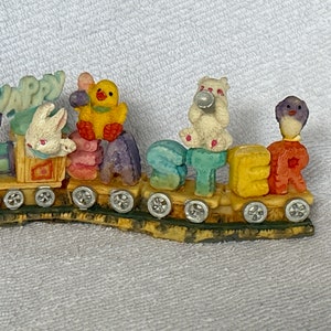 Easter Holiday Train Figurine w Bunnies and Friends
