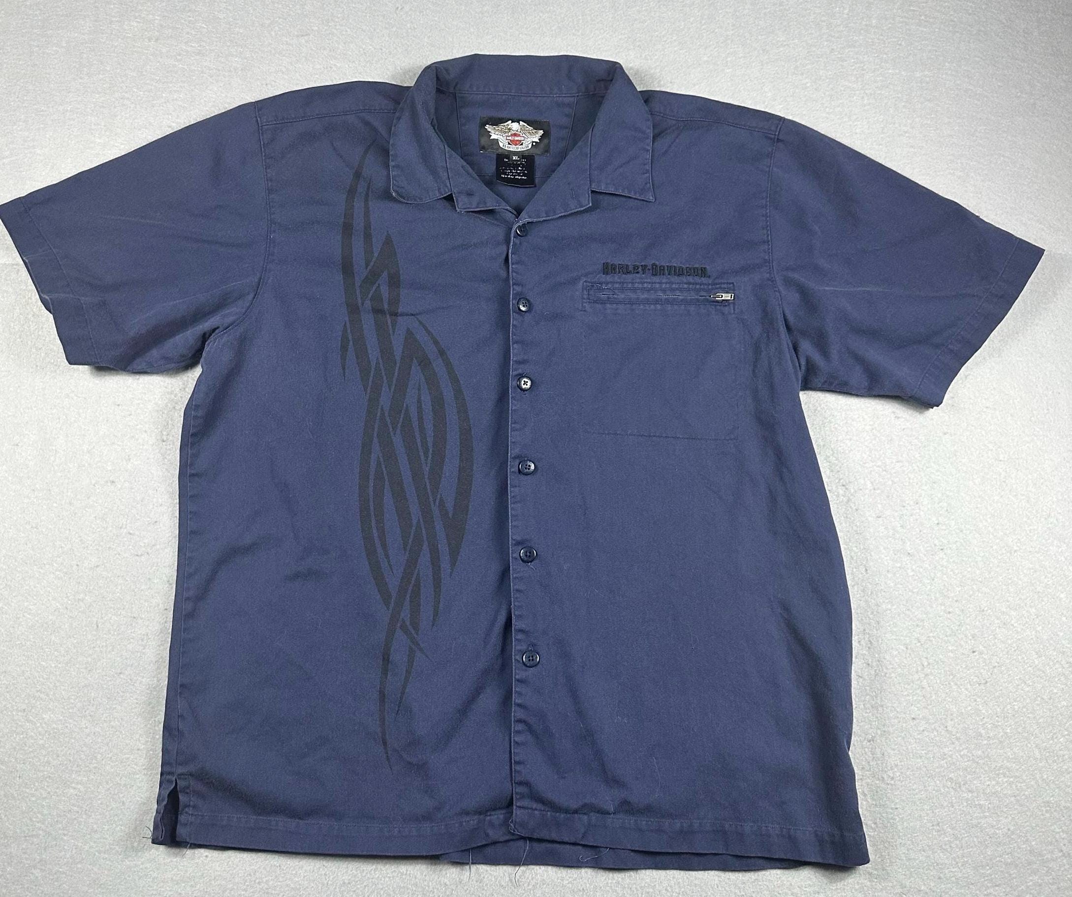 white christmas dresses Harley Davidson Motorcycles Embroidered Biker Button Down Shirt main image 0