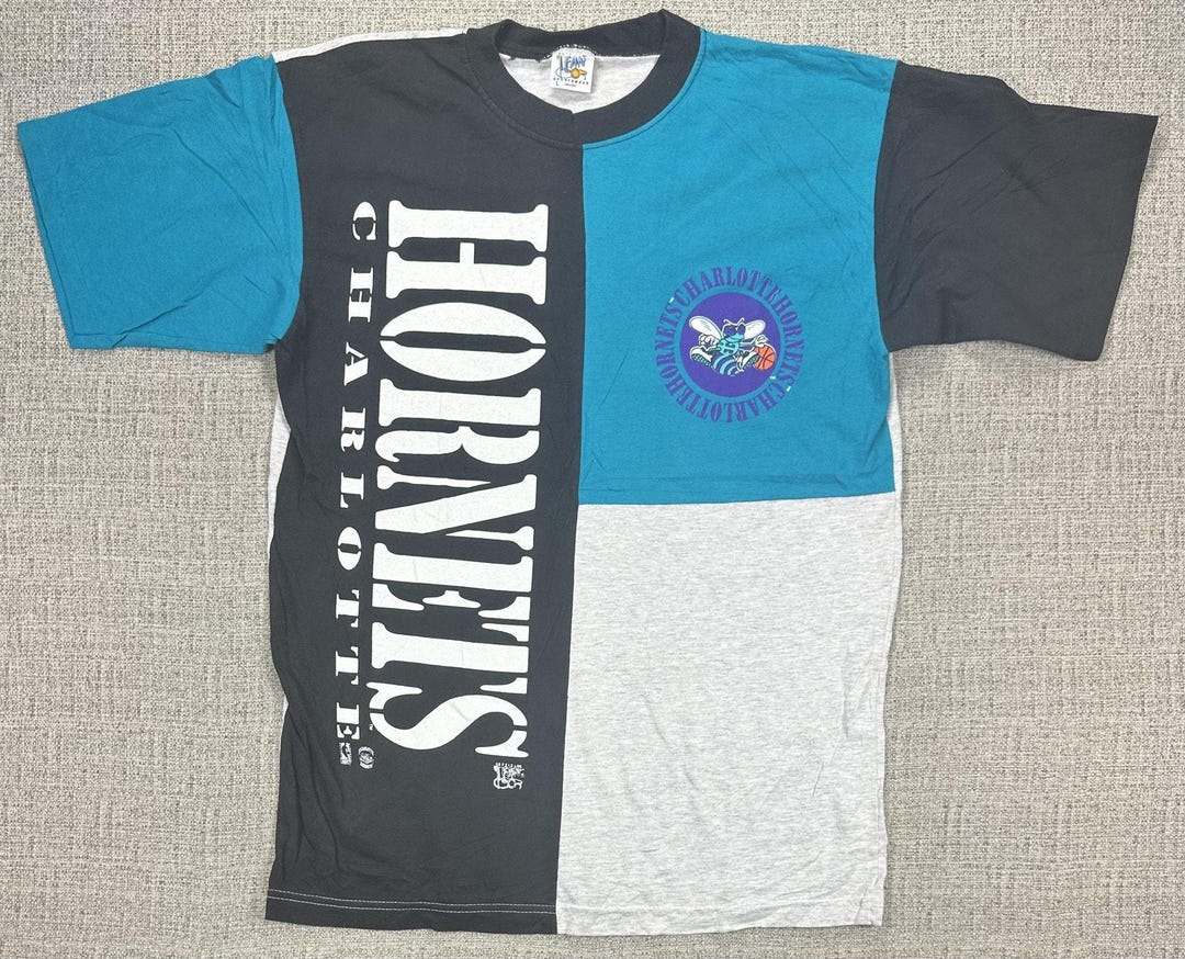 Vintage Charlotte Hornets Shirt Sz L NBA Basketball Official Fan ...