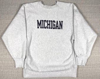 Vintage 90s Champion Reverse Weave University of Michigan XXL Tri