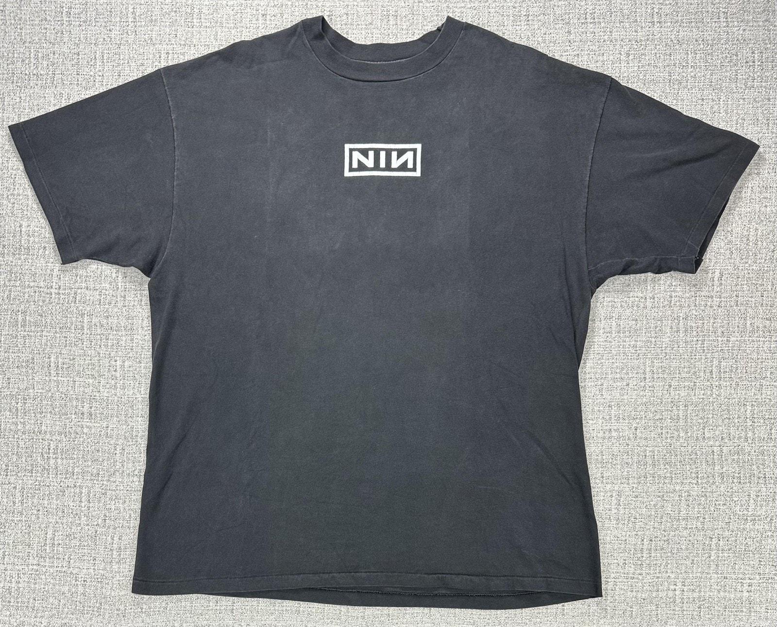 トップス VTG 90s nine inch nails Tee hanes USA XL Vintage Nine Inch Nails Shirt Mens XL NIN Band 90s Hanes Beefy-t
