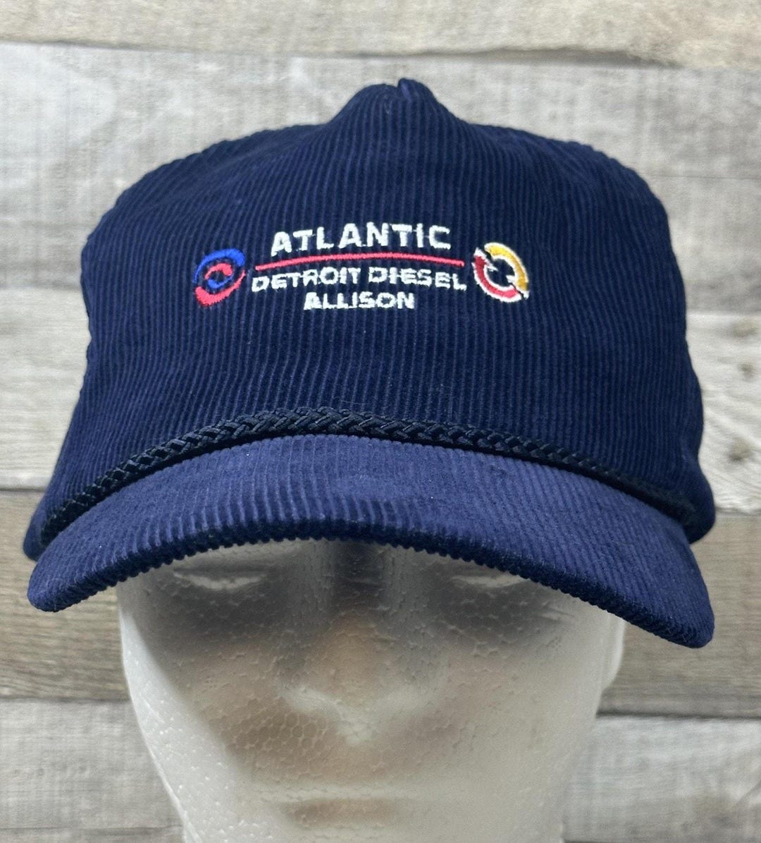 Atlantic Detroit Diesel Allison Hat Cap Strap Back Navy Rope Corduroy ...