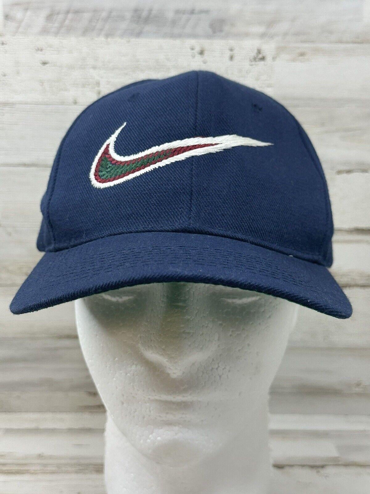 メンズウェア 90s Nike Logo Cap Vintage 90s Nike Swoosh Logo Skate Flip Up Brim SnapBack Hat Cap