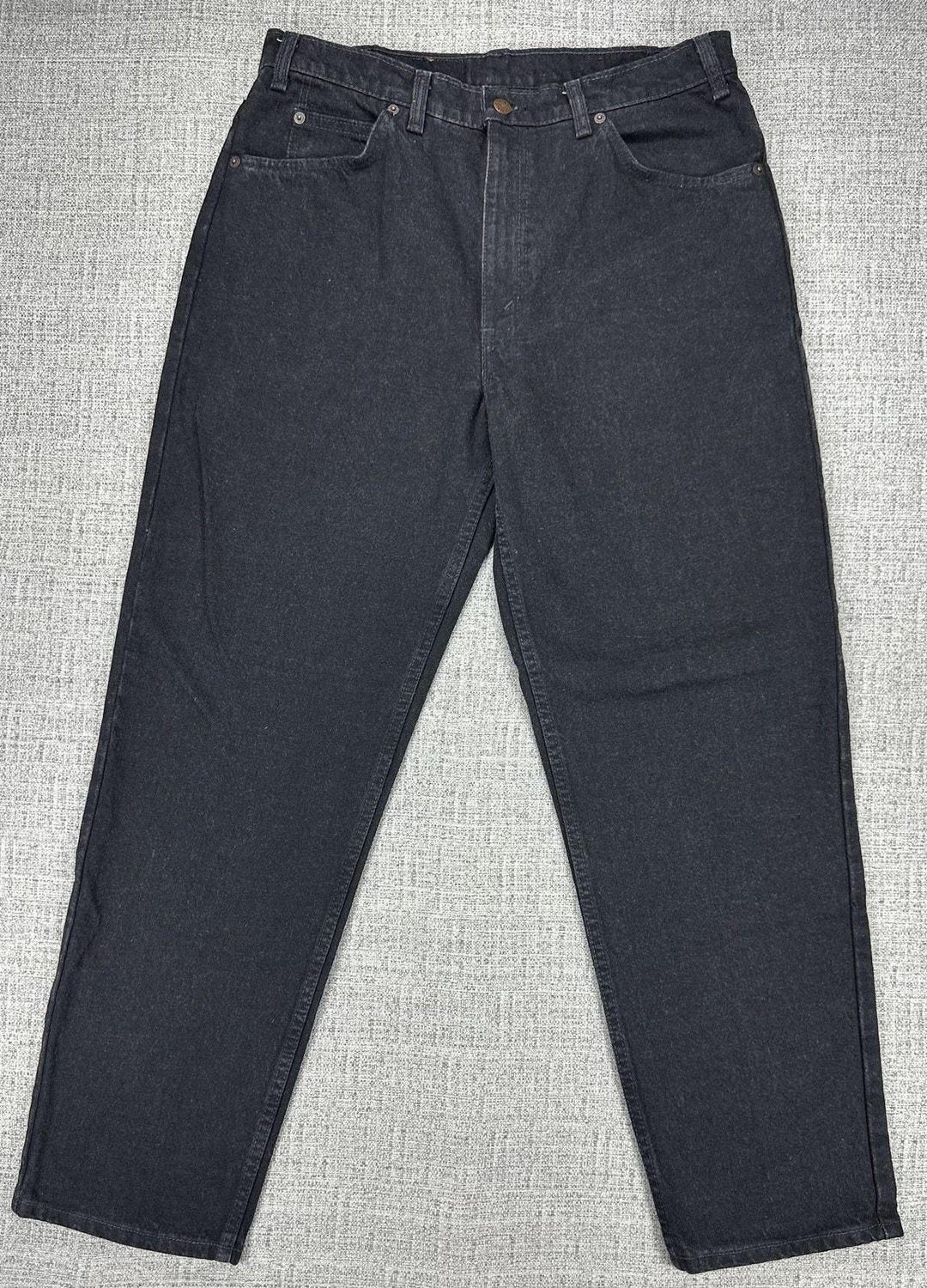 Vintage Levis 634 Jeans Mens 34x30 Black Denim Orange Tab Made