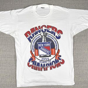 Vintage New York Rangers 1994 Stanley Cup Champions T-shirt XL Single Stitch USA