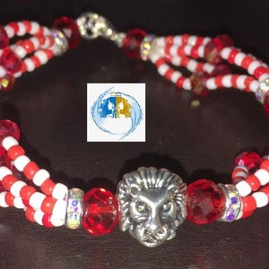 Chango Shango Bracelet with a Lion /Ilde Ide Idde de Chango Shango con un Leon