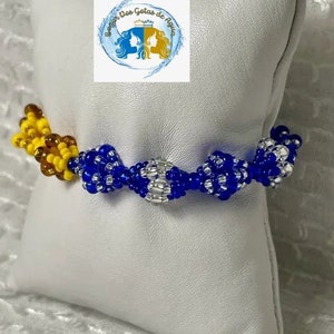 Bracelet mazo Yemaya et Oshun 20 cm de long/Ilde Ide Idde de Yemaya y Oshun de 8 pulgadas