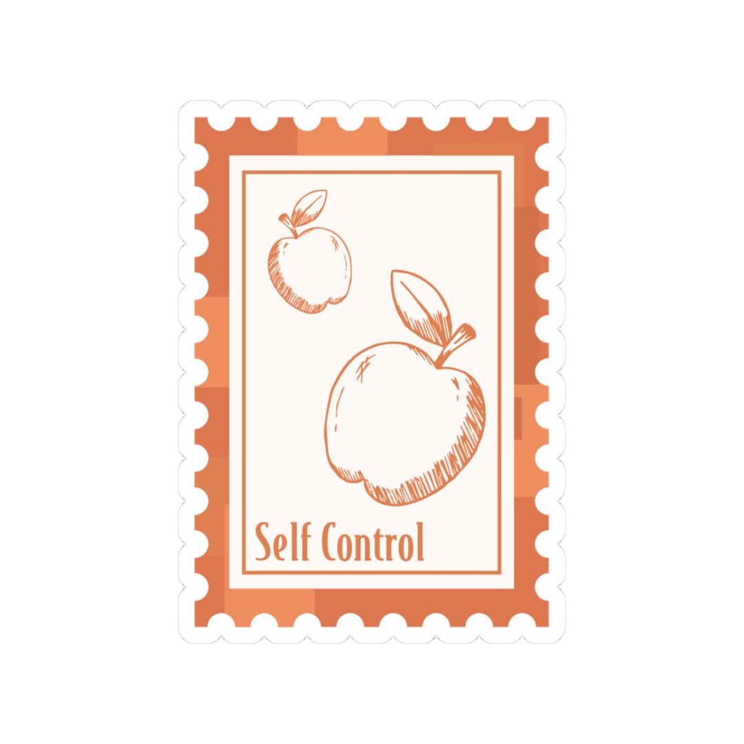 Fruit of the Spirit Self Control Stamp Kiss-cut Stickers for Christian ...