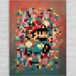Chibi Mario (Original Painting) “It’sa me!” - Retro / Gaming / SNES / NES / Nintendo / retro gamer