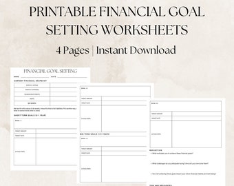 Financial Goal Setting Worksheet (Printable PDF)