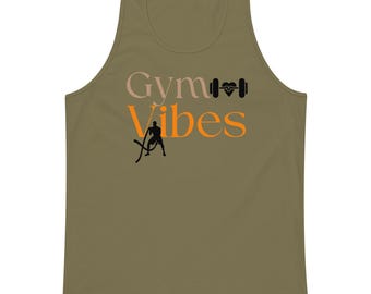 Men's Gym Vibes Tank Top: Combed Cotton, Relaxed Fit