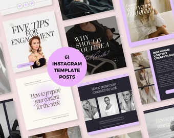 Aesthetic Instagram Template Posts for Content Creator Aesthetic Template for Digital Marketer Aesthetic Instagram Post for Small Business
