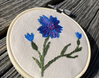 Flowers Embroidery | Mother's Day Gift | Bouquet embroidery | Hoop botanical embroidery