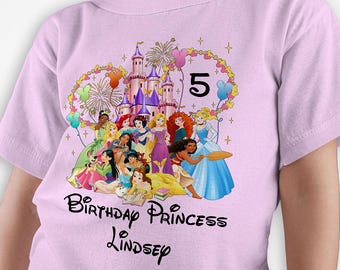 Disney Princess Birthday Shirt, Custom Castle Tee