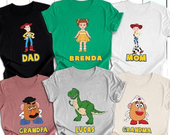 Toy Story Family Matching Shirt, Disney Trip Shirts, Buzz Lightyear Sheriff Woody Character Party Tshirt