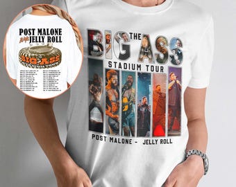 Post Malone Jelly Roll 2026 Stadium Tour Graphic Tee, Country Music Concert Shirt