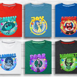 Inside Out Characters Costume, Inside Out 2 Shirt, Inside Out Group Matching, Inside Out Family Party, Halloween Matching Costume Shirt, F13