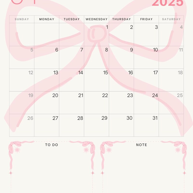 Printable Cute Aesthetic Calendar - Etsy