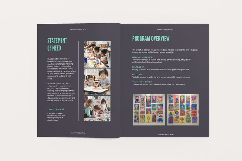 Essential Grant Proposal Template for Nonprofits Editable on Canva