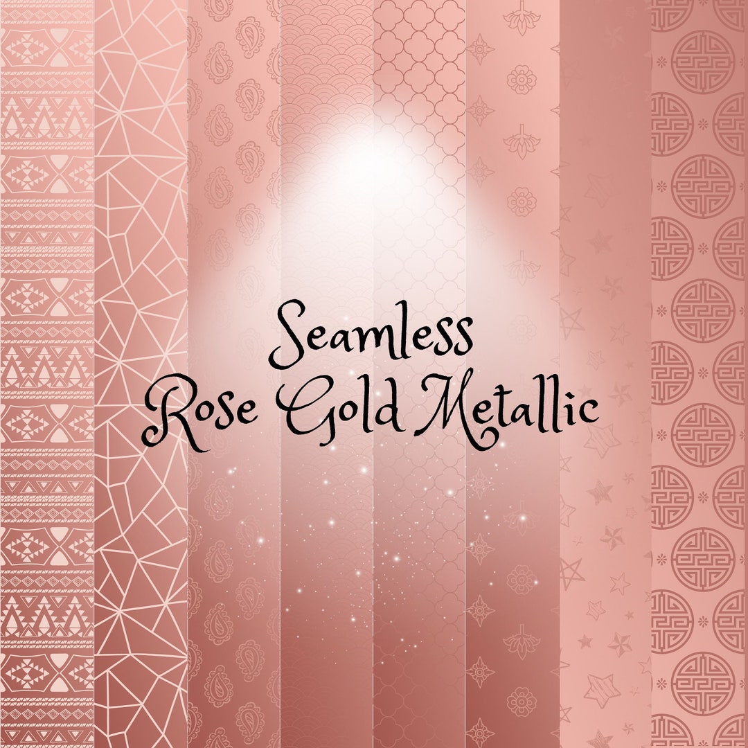 Rose Gold Metallic Background, Seamless Digital Pattern, Scrapbooking ...