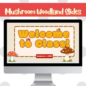 Woodland Creatures Teaching Slides | Classroom Slides | Editable Canva, Google Slides and PowerPoint Slides | Daily Slides | For Teachers