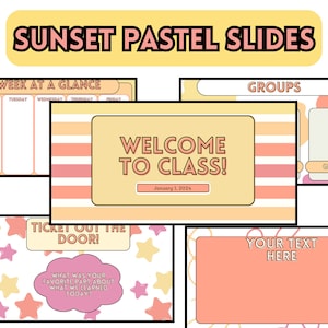 Summer Slides Template | Powerpoint and Canva Slides | Daily Slides for Teachers | Fun Pastel Theme Slides | Template for Teachers