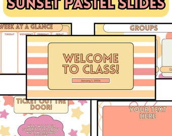 Mall för sommarbilder | PowerPoint- och Canva-bilder | Dagliga bilder för lärare | Roliga pastelltemabilder | Mall för lärare