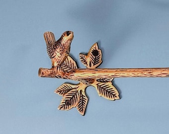 Brass Bird Towel Rack: Handcrafted Solid Brass Bathroom Decor